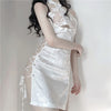 丰乳肥臀中国风透明刺绣旗袍