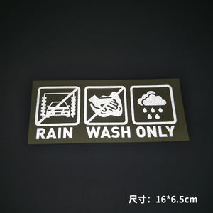反光个性整蛊车贴 - RAIN WASH ONLY