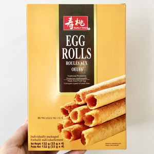 港风美食寿桃鸡蛋卷