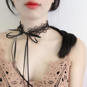 性感蕾丝系带Choker