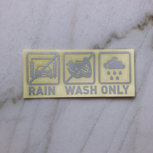 反光个性整蛊车贴 - RAIN WASH ONLY